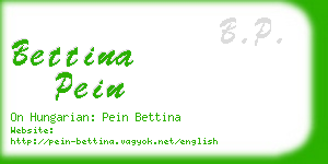 bettina pein business card